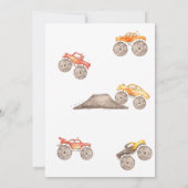 Invitation à l'anniversaire du Camion Monster (Dos)