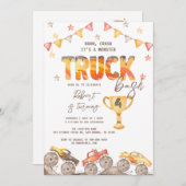 Invitation à l'anniversaire du Camion Monster (Devant / Derrière)