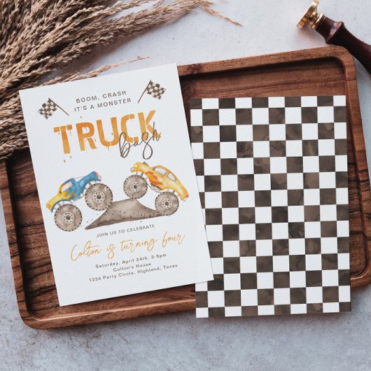 Invitation à l'anniversaire du camion Monster | Ca