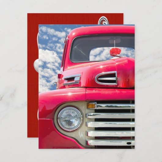 Invitation à l'anniversaire du camion Retro (Devant / Derrière)