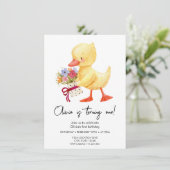 Invitation à l'anniversaire du canard mignon (Debout devant)