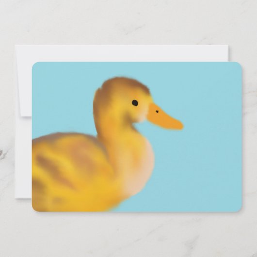 Invitation à l'anniversaire du canard mignon (Dos)