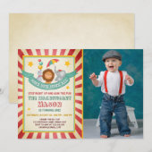 Invitation à l'anniversaire du carnaval de cirque  (Devant / Derrière)