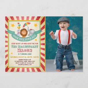 Invitation à l'anniversaire du carnaval de cirque 