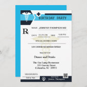 Invitation à l'anniversaire du carnet d'ordonnance (Devant / Derrière)