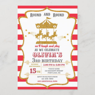 Invitations Faire Part Cartes Fete Foraine Zazzle Be