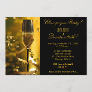 Invitation à l'anniversaire du Champagne