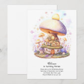 Invitation à l'anniversaire du champignon (Devant / Derrière)