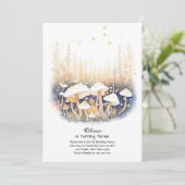 Invitation à l'anniversaire du champignon (Debout devant)