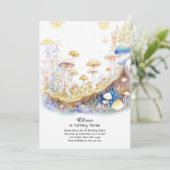 Invitation à l'anniversaire du champignon (Debout devant)