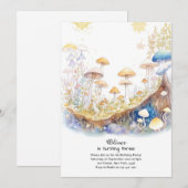 Invitation à l'anniversaire du champignon (Devant / Derrière)
