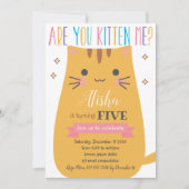 Invitation à l'anniversaire du chat (Devant)