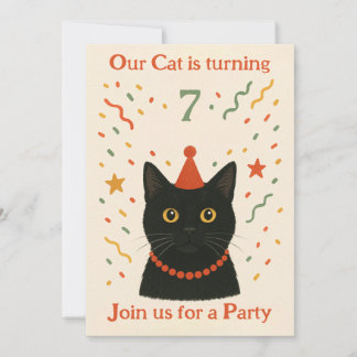 Invitation à l'anniversaire du chat