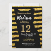 Invitation à l'anniversaire du chat noir / Glam / (Devant)