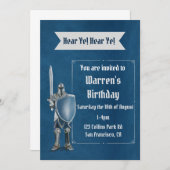 Invitation à l'anniversaire du chevalier (Devant / Derrière)