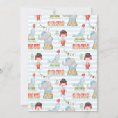 Invitation à l'anniversaire du cirque, venez un, v (Dos)