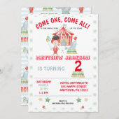 Invitation à l'anniversaire du cirque, venez un, v (Devant / Derrière)