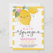 Invitation à l'anniversaire du citron Notre princi (Devant)