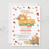 Invitation à l'anniversaire du citrouille d'aquare (Devant)