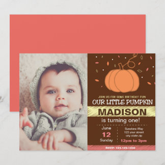 Invitation à l'anniversaire du Citrouille rose ave