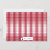 Invitation à l'anniversaire du clown à chèque roug (Dos)