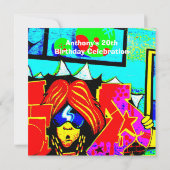 Invitation à l'anniversaire du Cool Face (Dos)