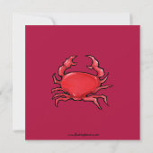 Invitation à l'anniversaire du Crabe rouge (Dos)
