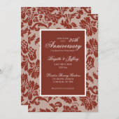 Invitation à l'anniversaire du damas de Bourgogne (Devant / Derrière)