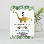 Invitation à l'anniversaire du dinosaure d'or de l (Debout devant)