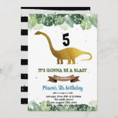 Invitation à l'anniversaire du dinosaure d'or de l (Devant / Derrière)