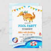 Invitation à l'anniversaire du dragon beach pool (Devant / Derrière)