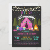 Invitation à l'anniversaire du flamping (Devant)