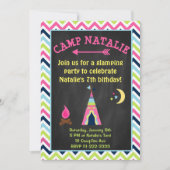 Invitation à l'anniversaire du flamping (Devant)