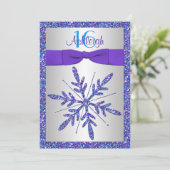 Invitation à l'anniversaire du Flocon de neige ble (Debout devant)