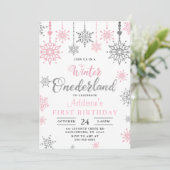 Invitation à l'anniversaire du flocon de neige de  (Debout devant)