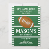 Invitation à l'anniversaire du football vert (Devant)