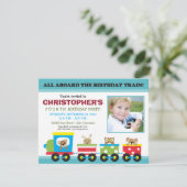 Invitation à l'anniversaire du Garçon de train à b (Debout devant)