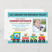 Invitation à l'anniversaire du Garçon de train à b (Devant / Derrière)