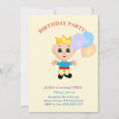 Invitation à l'anniversaire du garçon mou (Devant)