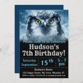 Invitation à l'anniversaire du hibou (Devant / Derrière)