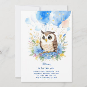 Invitation à l'anniversaire du hibou