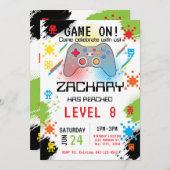 Invitation à l'anniversaire du jeu vidéo (Devant / Derrière)