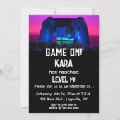 Invitation à l'anniversaire du joueur modifiable (Devant)