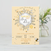 Invitation à l'anniversaire du jour de l'abeille (Debout devant)