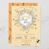 Invitation à l'anniversaire du jour de l'abeille (Devant / Derrière)