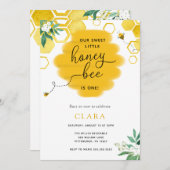 Invitation à l'anniversaire du Jour de l'abeille (Devant / Derrière)