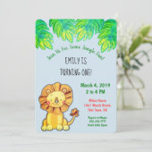Invitation à l'anniversaire du lion de la Jungle m (Debout devant)