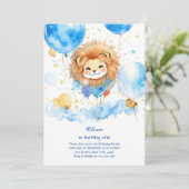 Invitation à l'anniversaire du lion mignon (Debout devant)