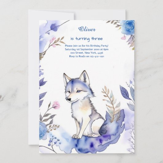 Invitation à l'anniversaire du loup (Devant)