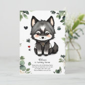 Invitation à l'anniversaire du loup (Debout devant)